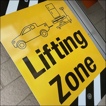 Lifting Not Loading Zone Caution Sign