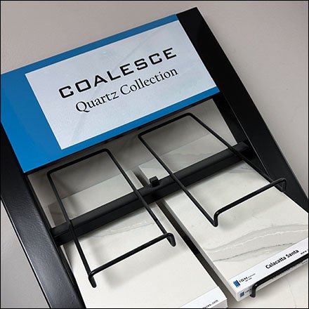 Coalesce Quartz Collection Waterfall Rack Saves Space