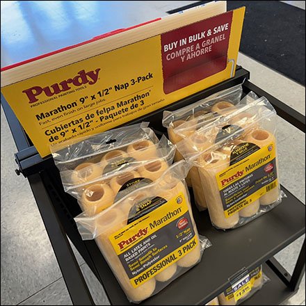 Purdy Paint Roller Rack Island Display