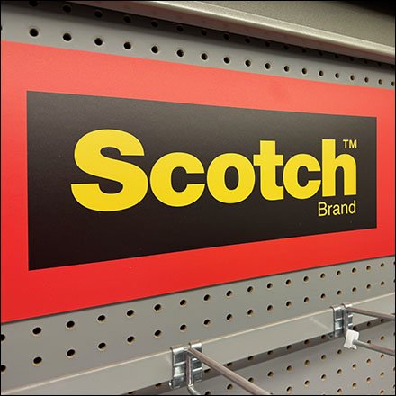 Scotch Tape Inline Merchandising Display is Dual Use