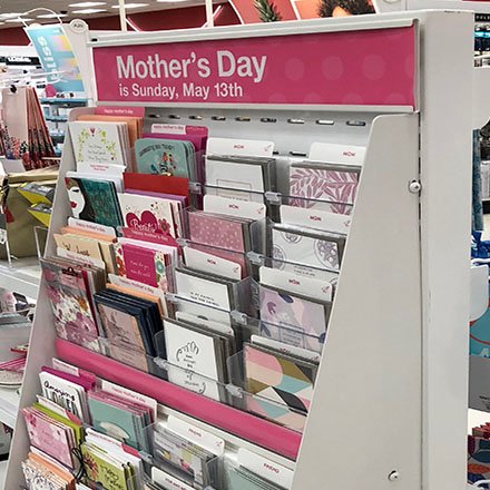 Double-Sided Gondola Mother's Day Display