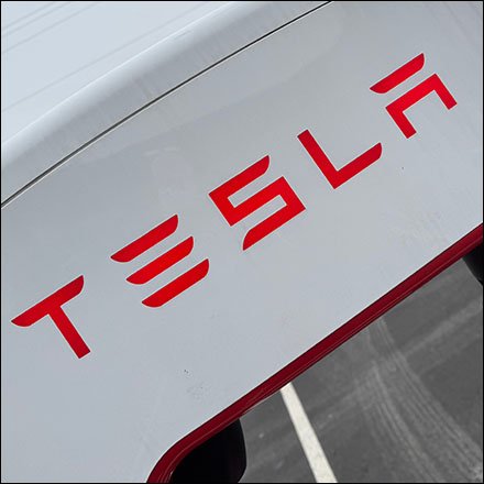 Upscale Tesla EV Charger Array On Standby