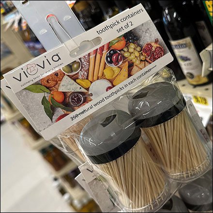 VioVia Toothpick Container Strip Merchandiser Top Mount