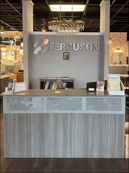 Upscale Ferguson Showroom Entry Service Desk Branding