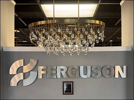 Upscale Ferguson Showroom Entry Service Desk Branding