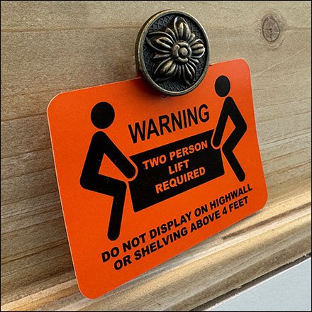 Two-Person Lift Stick Figure Warning Label