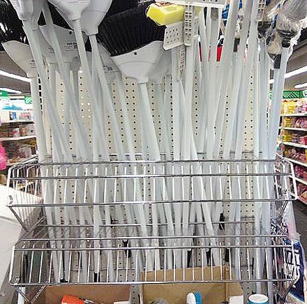 Inverted Endless Basket Divider Broom Rack