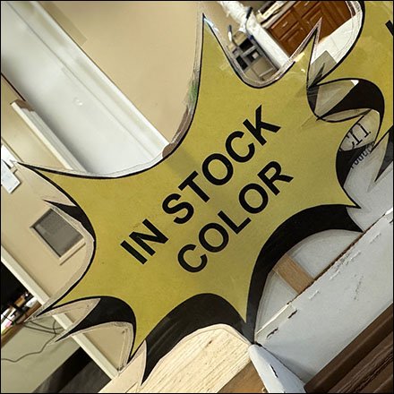 Color-In-Stock Burst Popsicle Stick Sign Holder