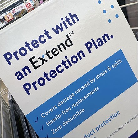 Extend Protection Plan Tent Sign