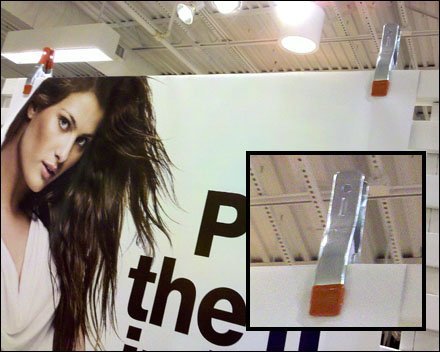 Spring Clamp as Retail Signholder