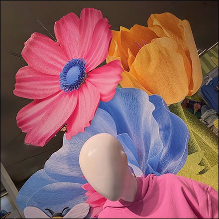 Colorful Flower Power Mannequin Display
