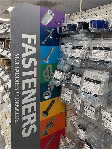 Fasteners Inline Gondola Display Category Definition