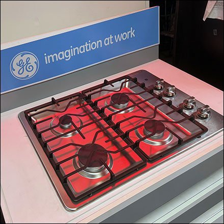GE Imagination At Work Pullout Cooktop Range Display