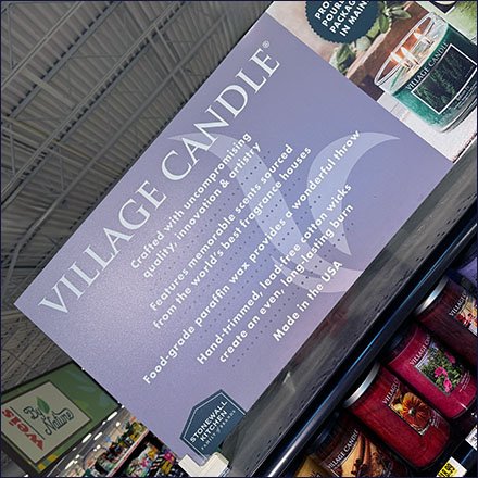 Uncompromising Village Candle Endcap Collection Display