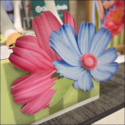 Colorful Floral Store Entry Display Blossoms