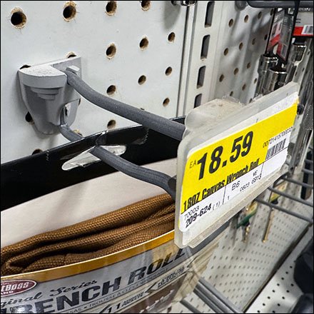 Straight-Entry Pegboard Hook Socket Display