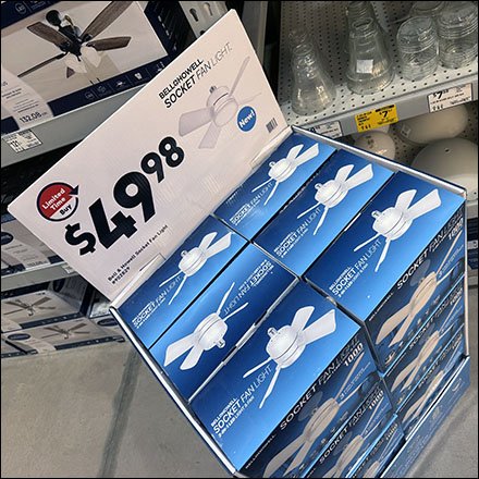Bell+Howell LED Socket Fan Light Display