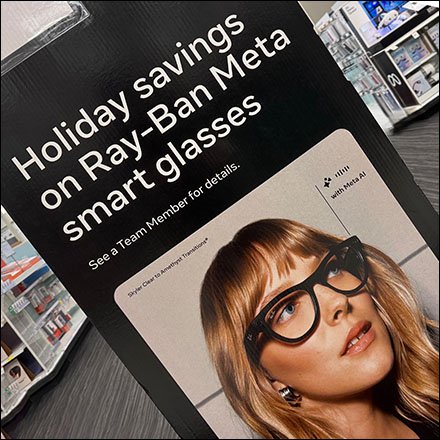 Ray-Ban Meta Smart Glasses Rear Display Face