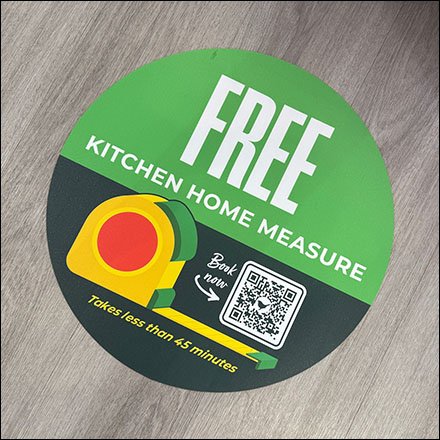Free Kitchen Measure QR-Code Floor Graphic