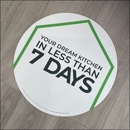 More Kitchen Less Wait Floor Graphic