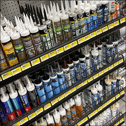 Complete Inline Caulking Department Shelf Dividers