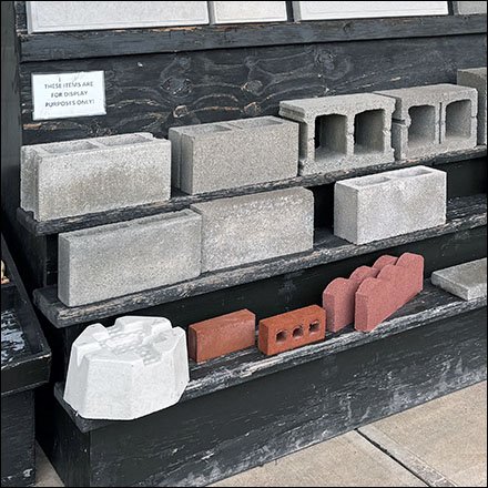 Sample Block and Stone Outdoor Display Rack