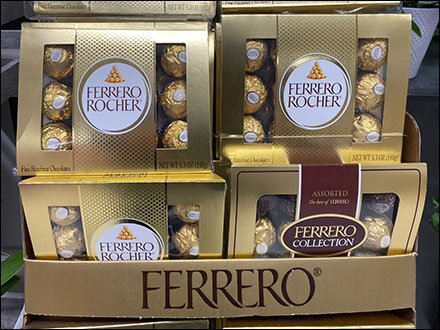 Ferrero Rocher Checkout Display Glimmers In Gold