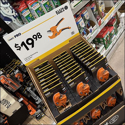 Klein Tools Ratcheting PVC Cutter Display Stands Alone