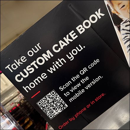 Takeaway Custom Cake Book QR Code Offer