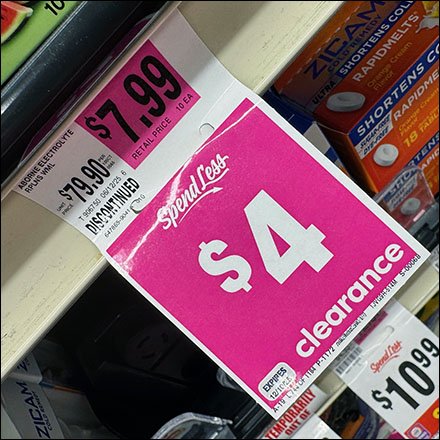 Spend Less $4 Clearance Bib Tag