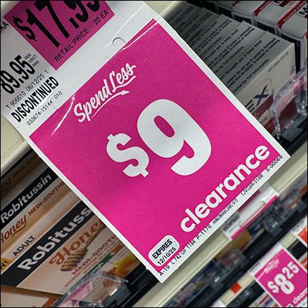 Spend Less $9 Clearance Bib Tag 