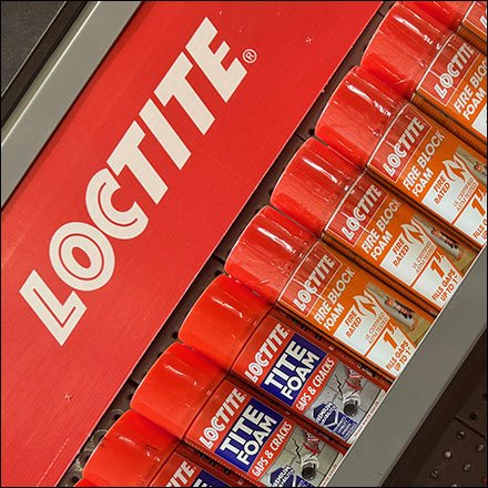 Double-Wide Dimpled Panel Locktite Display