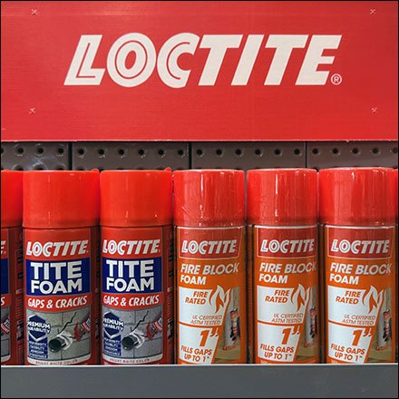 Double-Wide Dimpled Panel Locktite Display