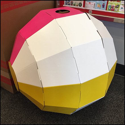 Constructing A Cardboard Ball Corrugated Display