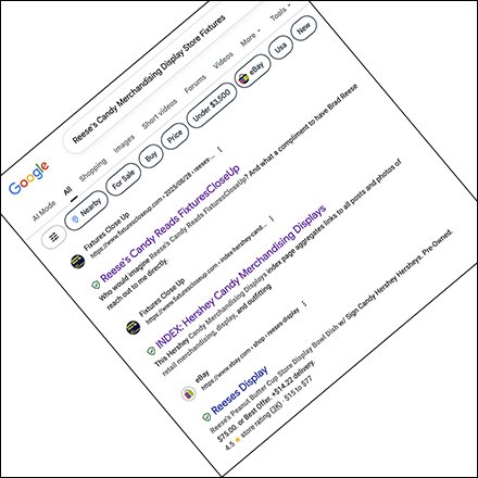 Google FixturesCloseUp Reese's Candy Resource Recommendations