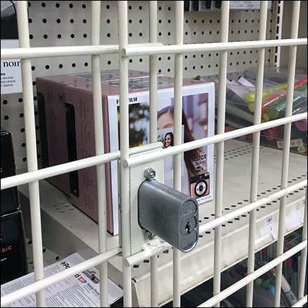 Gridwall Retail Security Enclosure Locked Tight