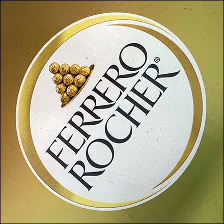Gold Ferrero Rocher Candy Display Inclined Tower