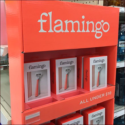 Harry's Colorful Flamingo Razor PowerWing Display