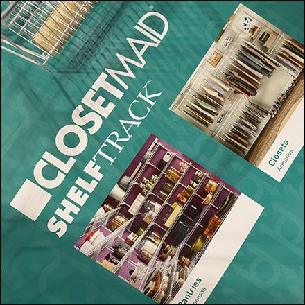 Multi-Purpose ClosetMaid Shelf Track Storage System Display