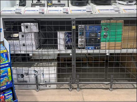 Pallet Rack Sweeper Assortment Merchandising Display Security