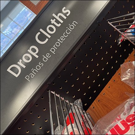 Sherwin-Williams Drop Cloth Fencing Merchandising Display