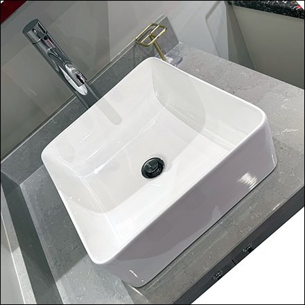 Raised Symmetrical Square Sink Display Alternative