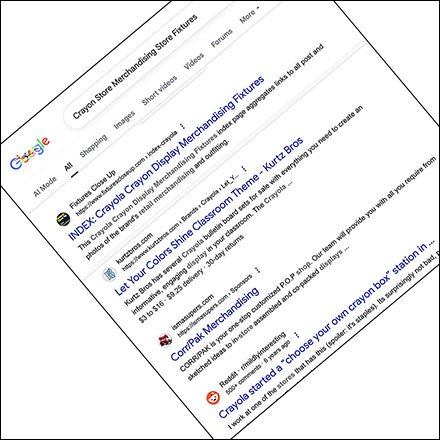 Google FixturesCloseUp Crayon Display Merchandising Research
