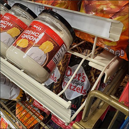 Linear Snack Dip Rack Shelf-Edge Merchandising Display
