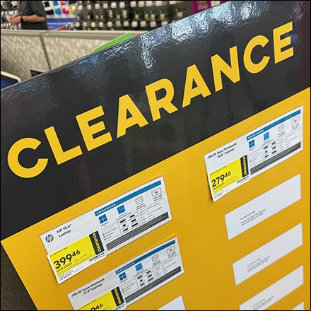 Clearance Planogram Sign Easel Sale Merchandise Lineup