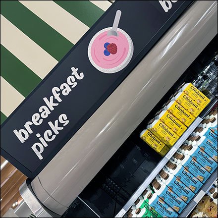 Endcap Cooler Breakfast Picks Merchandising Display