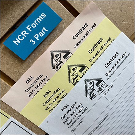 3-Part NCR Form Sample Slatwall Display