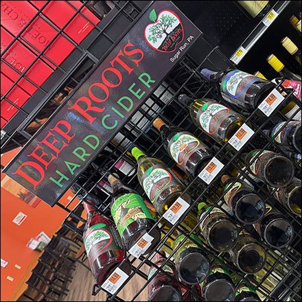 Deep Roots Hard Cider Wine Bottle Rack