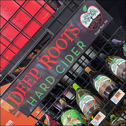 Deep Roots Hard Cider Wine Bottle Rack