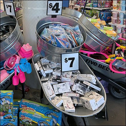 Washtub and Wheelbarrow Roundup Merchandising Array